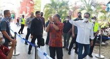Jelang KTT G20, Gubernur Wayan Koster Dampingi Menhub Budi Karya Sumadi Ceck Terminal Kedatangan Internasional Ngurah Rai G20