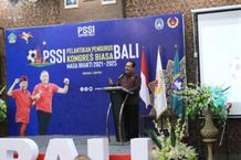 Wagub Cok Ace Hadiri Pelantikan Pengurus Asprov PSSI Bali PSSI