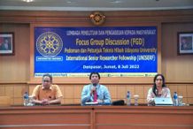 LPPM Unud Gelar FGD Pedoman dan Petunjuk Teknis Hibah Udayana University International Senior Researcher Fellowship Lppm unud