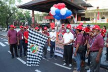 Serangkaian HUT Ke-75 Koperasi di Denpasar, Jaya Negara Lepas Ribuan Perserta Jalan Sehat Denpasar