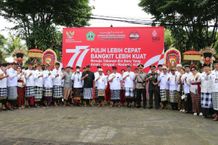HUT Ke-64 Provinsi Bali, Bupati Tabanan Pimpin Upacara Peringatan di Kantor Bupati Upacara