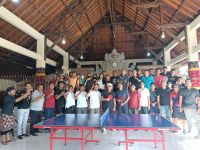 Sambut Kemerdekaan Ke-77 RI, Wawali Arya Wibawa Buka Kejuaraan Tenis Meja STDS Banjar Kebon Kori Mangku Kesiman Denpasar