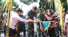 Dandim Badung Dampingi Danrem Wirasatya Resmikan 100 Titik Pompa Hidram Pompa Hidram