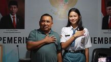 Valentina Dyastika, Pelajar Asal Jembrana Ikuti Prosesi Kirab Bendera Pusaka dan Teks Proklamasi Kirab Bendera Pusaka