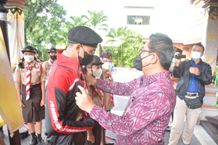 Wawali Arya Wibawa Lepas Kontingen Kwarcab Pramuka Denpasar Ikuti Jambore Nasional Pramuka 2022 Wakil Wali Kota Denpasar