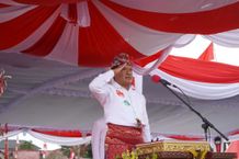 Bupati Sedana Arta Sebagai Inspektur Upacata dalam Apel HUT Ke-77 RI di Kabupaten Bangli HUT RI