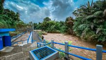 Banjir di Hulu Sungai Ayung, Ganggu Produksi Air Bersih di IPA Blusung Banjir dihulu sungai