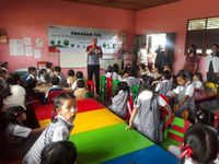 Usung Pertamina Cerdas, Pertamina Manggis Gelar Story Telling dan Bantuan Pendidikan kepada TK-PAUD di Desa Keliki Pertamina Cerdas