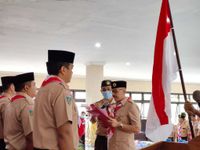 Wabup Diar Lantik Mabiran, Pengurus Kwaran, LPK dan Dewan Kehormatan Kwartir Ranting se-Kwarcab Bangli Pramuka Bangli