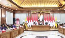 Rakor Pemulihan Pembangunan Pasca Bencana, Bupati Sanjaya Dukung Langkah Strategis Pemprov Bali Bencana Alam
