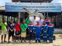 Delegasi G20 Kunjungi Penyu TCEC Binaan Pertamina FT Sanggaran TCEC