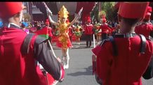 Drumband SMP Bintang Persada Tabanan dalam Parade Budaya Nusantara Drumband SMP Bintang Persada