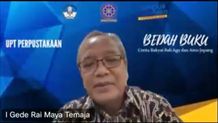 Tingkatkan Budaya Literasi, UPT Perpustakaan Universitas Udayana Selenggarakan Bedah Buku upt perpustakaan unud