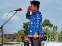Apel Peringatan HUT Ke-51 KORPRI dan HUT Ke-77 PGRI di Kabupaten Bangli KORPRI