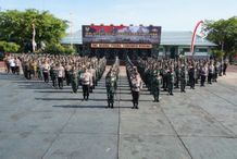 Kapolda Bali Pimpin Upacara Pembukaan Kolaborasi Terintegrasi Dikmaba TNI AD dengan Diktukba Polri TNI AD