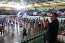 Ribuan Lansia Ikuti Lomba Senam Nangun Sat Kerthi Loka Bali Lomba Senam
