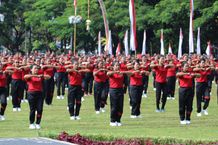 Sebanyak 1.500 Peserta Senam Sicita Meriahkan Apel HUT Ke-235 Kota Denpasar Senam Sicita