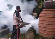 Antisipasi Demam Berdarah, Puskesmas II Dentim lakukan Fogging di Kawasan Pedagang Gentong Desa Budaya Kertalangu Giat Fogging