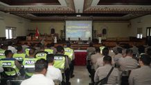 Jelang Ops Keselamatan Agung 2023 Polresta Denpasar Gelar Latpraops Polresta Denpasar
