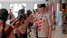 Sekda Suyasa Lepas Kontingen Buleleng LT IV Regu Pramuka Penggalang 2023 Sekda Suyasa