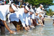 Wagub Cok Ace Pimpin Pelaksanaan Tumpek Uye dengan Pelepasan Tukik ke Laut di Nusa Penida Tumpek Uye
