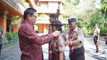 Wawali Arya Wibawa Lepas Kontingen Kwarcab Pramuka Denpasar Ikuti Lomba Tingkat Regu Pramuka Penggalang Empat (LT-IV) Tahun 2023 Kwarcab Denpasar