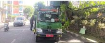 DLHK Kota Denpasar Lakukan Perompesan di Jalur Parade Ogoh-ogoh Ogoh-ogoh