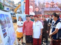 Gubernur Wayan Koster Ground Breaking Pasar Rakyat Tematik Wisata Semarapura Didampingi Bupati Suwirta Ground Breaking