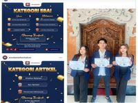 Tim Mahasiswa FH Unud Juara 2 Kategori Esai dan Juara Terfavorit Kategori Artikel Tingkat Nasional Unud