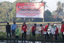 Tanam Perdana Demplot Padi Organik, Wujud Implementasi Kolaborasi Pemerintah Kabupaten Tabanan dan Universitas Muhammadiyah Malang Malang