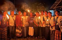 KKN UGM Unit Bacan Pawai Obor Bersama Warga Desa Sambut Idul Adha 1444 H Pawai Obor