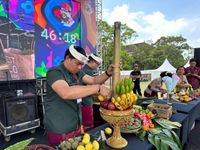 Duta Kota Denpasar Sabet Juara 1 Merangkai Gebogan di Pameran Kolaborasi Bali Era Baru Smart Festival Gebogan
