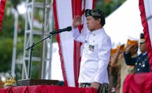 Pimpin Upacara HUT Ke-78 RI, Bupati Suwirta : Jangan berhenti, Terus Maju untuk Indonesia Maju HUT RI