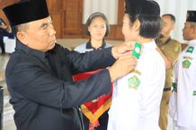Paskibraka Jembrana Dikukuhkan, Bupati Tamba Minta Fokus Berikan Terbaik Paskibraka Jembrana