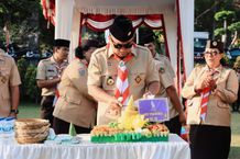Bupati Tamba Pimpin Apel Peringatan Hari Pramuka Ke-62 di Jembrana Hari Pramuka Ke-62