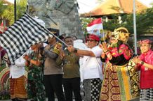Jelang Pemilu Serentak 2024, Bupati Sanjaya Lepas Kirab Bendera Parpol Peserta Pemilu Kabupaten Tabanan Pemilu 2024