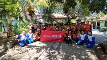Duta Safety Riding Smanbara Tularkan #Cari_Aman ke Puluhan Pelajar Safety Riding