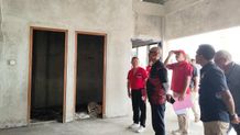 Ingin Sesuai Harapan, Wabup Diar Langsung Inspeksi Pembangunan Gedung IKM di Desa Catur Kintamani IKM