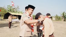 Wabup Ipat Buka Jambore Pramuka Madrasah Ibtidaiyah se-Jembrana Jambore Pramuka