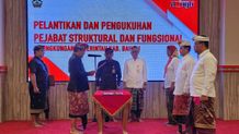 Bupati Sedana Arta Lantik dan Kukuhkan Puluhan Pejabat Struktural dan Fungsional di Lingkungan Pemkab Bangli Pelantikan