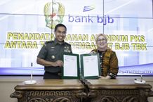 Perkuat Sinergi, bank bjb Tandatangani Adendum Perpanjangan PKS dengan TNI AD bjb