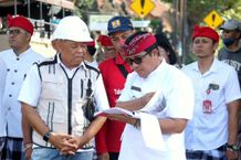 Percantik Fasilitas Umum, Bupati Sanjaya Pantau Langsung Peletakan Patung Alit Saputra Tabanan Tabanan