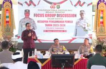 Sinergi Kesiapan Pengamanan Pemilu, Bupati Tabanan Sambut Kunjungan Kapolda Bali di Mapolres Tabanan Kapolda Bali