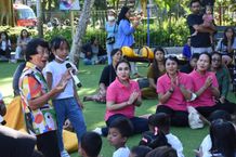 Kunjungi Taman Bermain Lapangan Puputan Badung, Ketua LPAI Bermain Bersama Anak PAUD dan SD Bermain Bersama