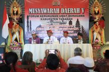 Perkuat Toleransi dan Jaga Keharmonisan, Bupati Sanjaya Apresiasi Musda V FKUB Tabanan Tabanan