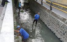 Antisipasi Musim Penghujan, DPUPR Denpasar Lakukan Pembersihan Kawasan Aliran Sungai pembersihan