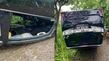 Hendak Melayat, Mobil Rai Mantra Terbalik di Desa Penuktukan Mobil Rai Mantra