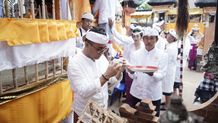 Wali Kota Jaya Negara Hadiri Karya Melaspas di Pura Puseh Dadia Desa Adat Penatih Upacara Melaspas lan Mendem Pedagingan