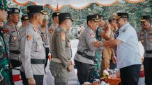 Pj Gubernur Bali Pimpin Apel Gelar Pasukan Ketupat Agung Pasukan Ketupat Agung
