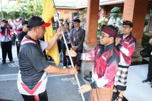 Lepas Kontingen Denpasar di Porjar Bali, Wali Kota Jaya Negara Bakar Semangat Atlet untuk Pertahankan Gelar Juara Umum Lepas